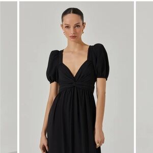 ASTR the label — Elegant Black Puff Sleeve Dress